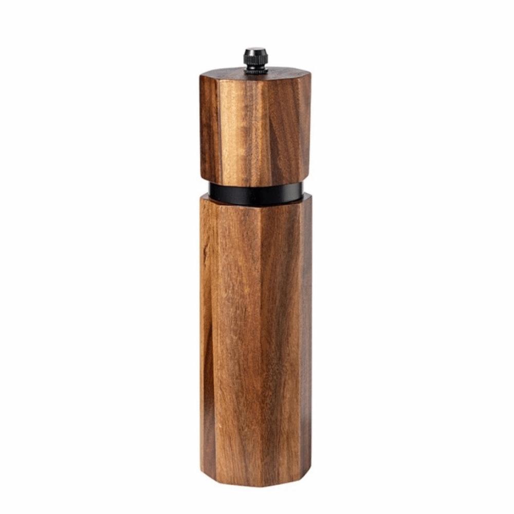 Acacia Wood Pepper Spice Mill Refillable Spice Mill Bottle Seasoning Bottle Kitchen Gadget Wood