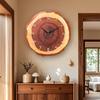 Wabi Style Living Room Wood Grain Wall Clock Without Punching Annual Rings Creative Decorative Clock Wall Clock Home Simple Wall Clock