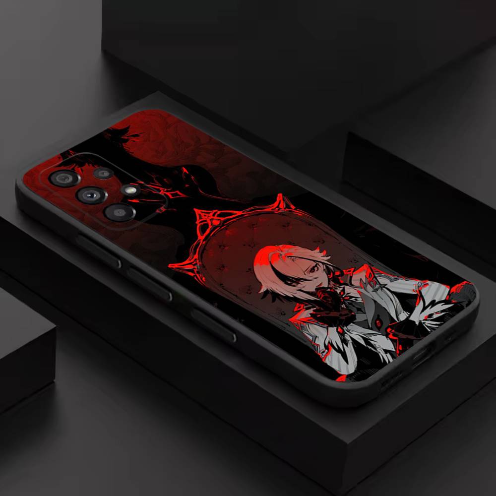 G-Genshin Impact ArlecchinoS Phone Case For Samsung S 9,10,21,30,22,23,24,25,26,Ultra,Plus,Lite,FE,4,5G Black Soft Precise