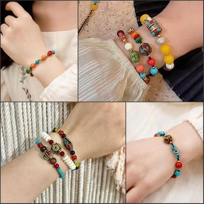 Tibetan Ethnic Style Handmade Women's Bracelet: Retro Nepalese Woven Rope