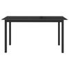 VidaXL Garden Table Patio Dining Table Outdoor Table Balcony Dining Table Black 150x90x74 Cm 312201