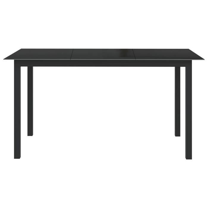 VidaXL Garden Table Patio Dining Table Outdoor Table Balcony Dining Table Black 150x90x74 Cm 312201