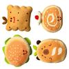 4Pcs Cartoon Hamburger Toast Plush Hair Clip For Girls Soft Kids Hair Accessories School Styling Tool for Toddler