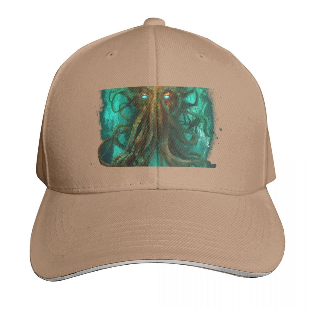 Cthulhu Baseball Cap Cotton Twill Breathable Contrast Two Tone Brim Snapback Flat Bill