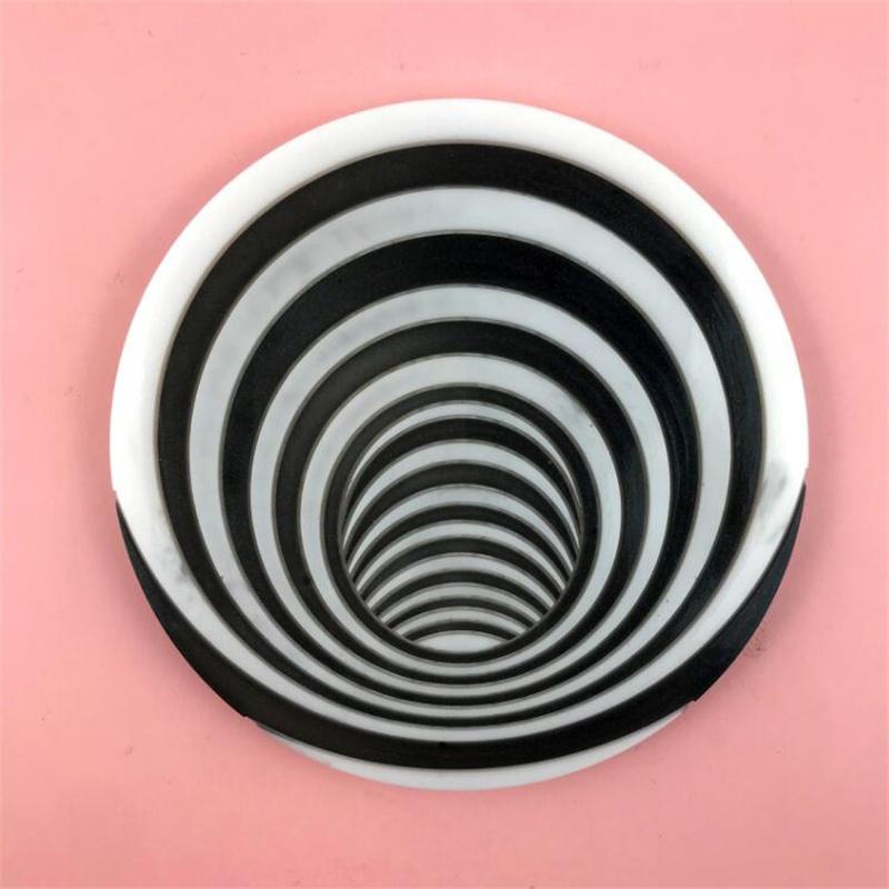 Sottobicchiere 3D Creativo Fai da Te Rotondo Geometrico a Spirale Stampo in Silicone Nuovo Cemento Resina Resina Epossidica Stampi 2023