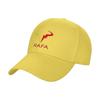 RAFA Lightning Bull Logo Black Baseball Cap Unisexs Adjustable Sport Hat Fashion Design Embroidered Front Panel Style