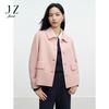 JUZUI Elegant Lapel Wool Blend Coat