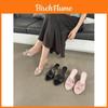 French Mules Slip On Shoes With Pu Upper And Pointed Toe For Casual Wear