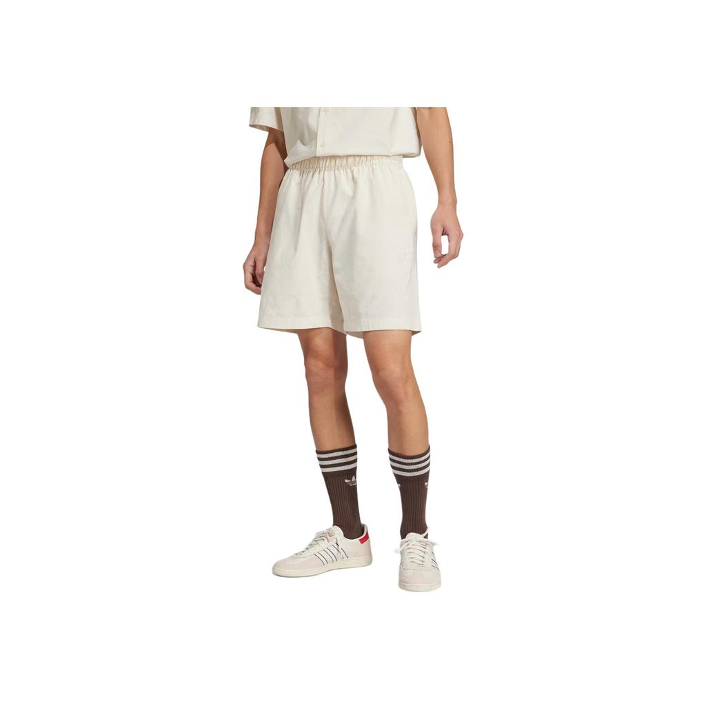 Adidas Solid Color Three-Quarter Side Pocket Relaxed Waistband Casual Shorts Men Shorts White JD2461