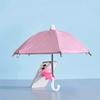 1Pc Mini Phone Umbrella with Pig Suction Cup Stand - Rain & Sun Shield for Smartphones, Reflective Screen Protector, Outdoor Use, Phone Protection