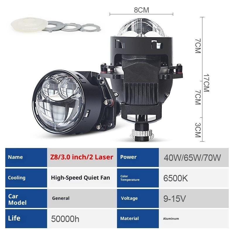 3 Inch Lentilă Dublă Putere Mare Efect Trei Lasere Nedistructiv Cupă Dublă Lampă H4 H7 Mașină Motocicletă Universal