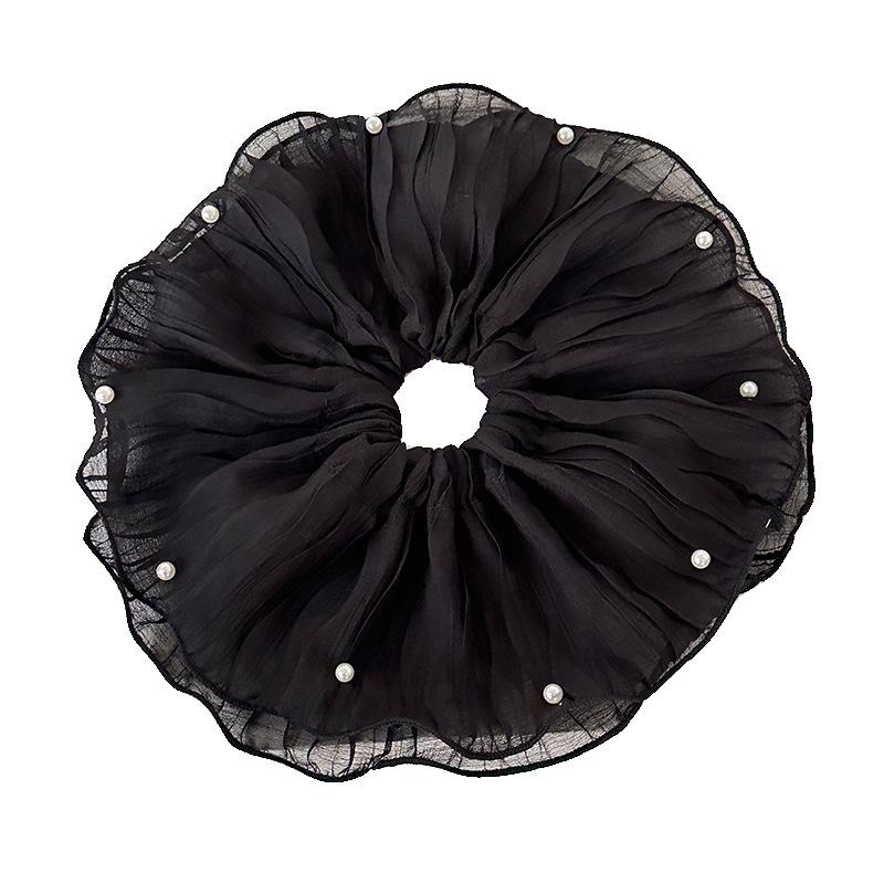 Large korean hair accessories big ties elastic bands for girls women scrunchies rubber fascinator vintage pearl popular new