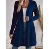 Women S Long Knit Cardigan Coat Solid Color Casual Sweater