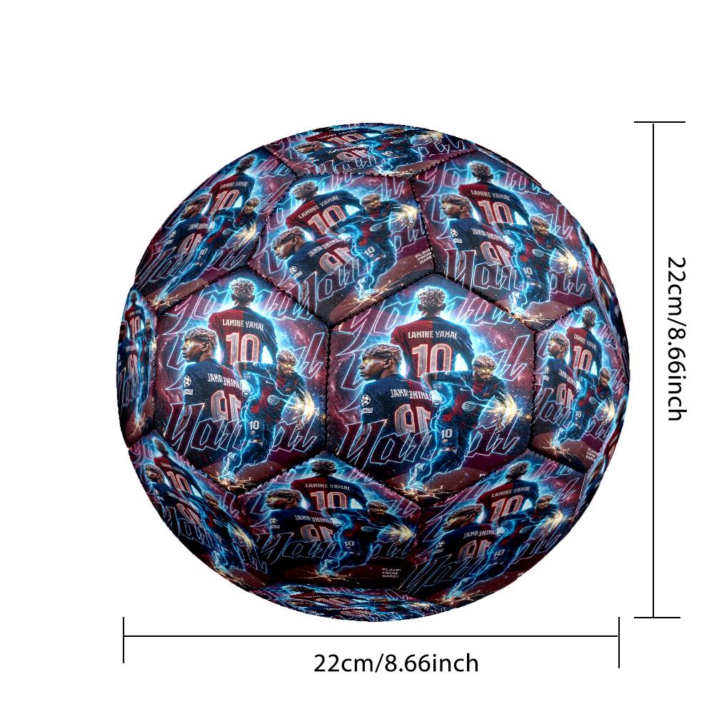 Lamine Yamal's Spain's Soccer Star Soccer Ball Size 5 Football Machine Sewn Indoor/Outdoor Universal Football Soccer Accessory Distinctive Home Decor