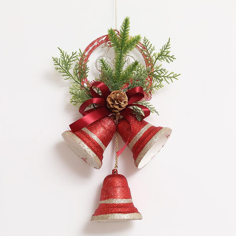 Gold Christmas Bells & Silk Florals: European & American Style Tree Ornaments & Hanging Decor