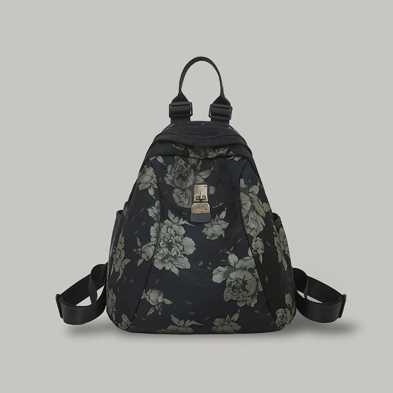 Schoolbag Fashion Ethnic Style Chinese Style Guochao Fashion Women's Outdoor Light Short Trip Multifunctional Backpack Backpack