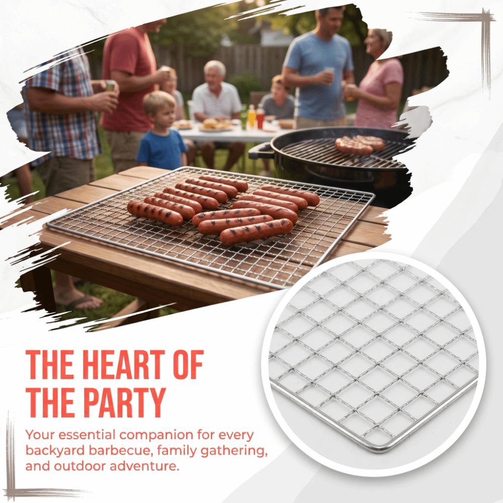 Cross Wire BBQ Grill Wire Mat Iron, Grill Rack Grids  Home Cooks BBQ Enthusiasts Camping Lovers