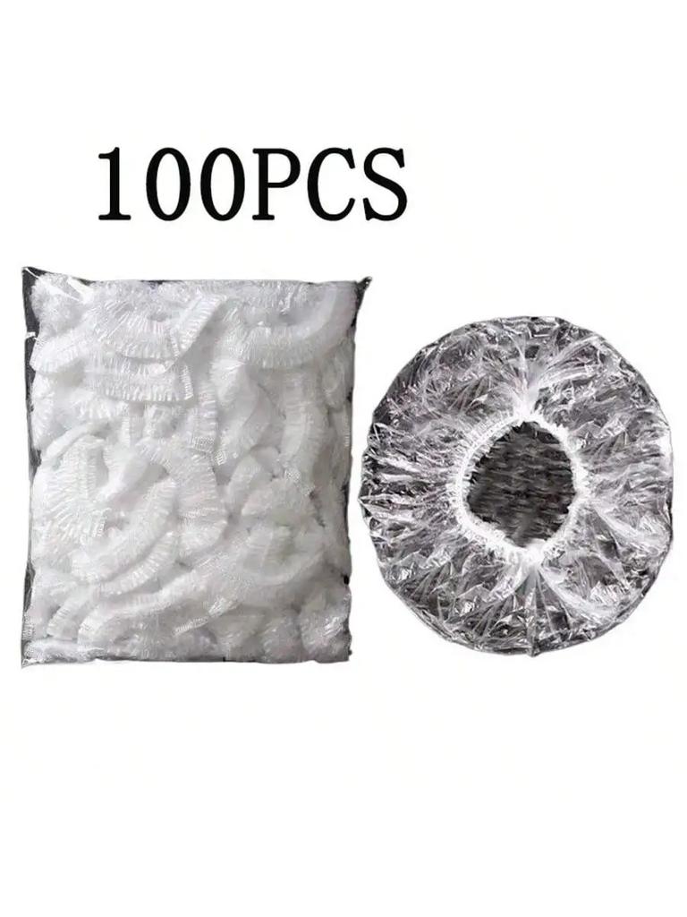 Disposable Shower Cap,Head Cover,Elastic Mouth Strip Shape,Plastic,Thick PE,Hair Salon,Hair Dye,Hair Salon,Hotel,Shower Use