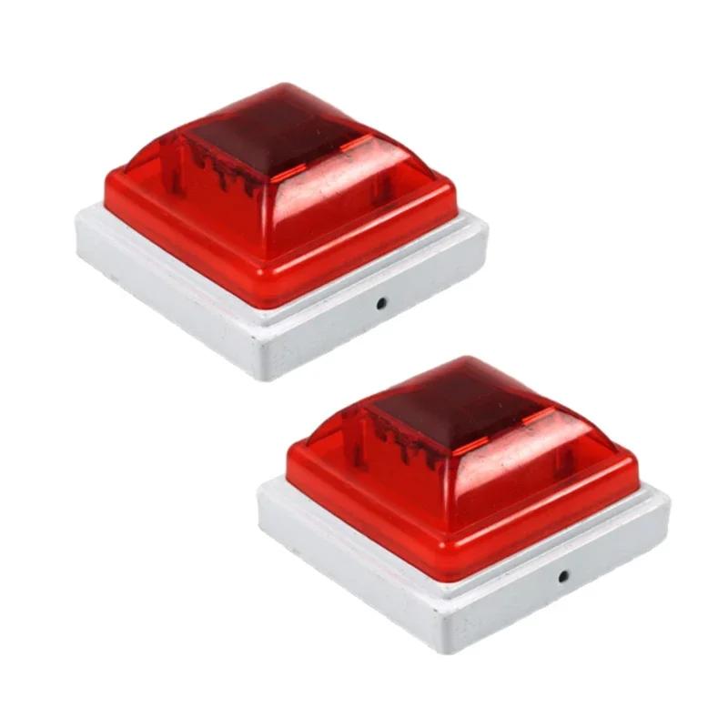 Car LED Solar Lights Rechargeable LED Solar Strobe Warning Lamp Night Auto Driving Traffic Safety Caution Light Chip Control 1Pc