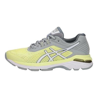 GT-2000 6 Atmungsaktive Strapazierfähige Low-Top Laufschuhe Damen Sneaker Gelb Grau T855N-8501