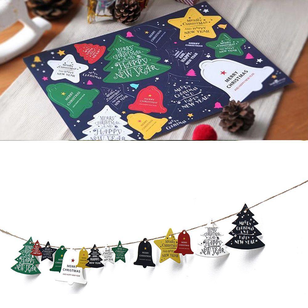 

High Quality Party Supplies Room Ornament Xmas Hanging Tags Christmas Gift Box Decor Paper Card