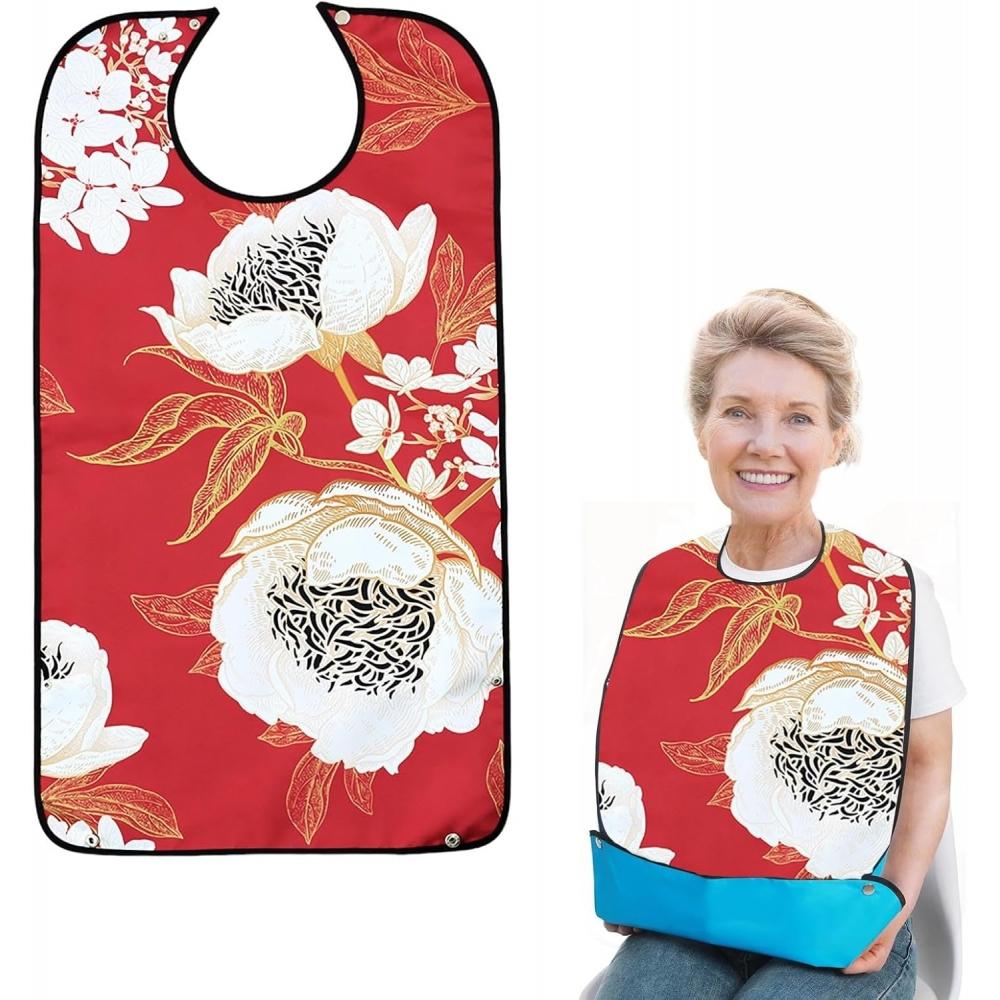 Hiliboo Care Apron Waterproof For Adults Red