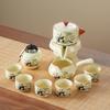 Automatic Tea Set, Rotating Water Outlet Is Not Hot, Panda Cute Guochao Set, Business Ceramic Teacup, High-end Souvenir