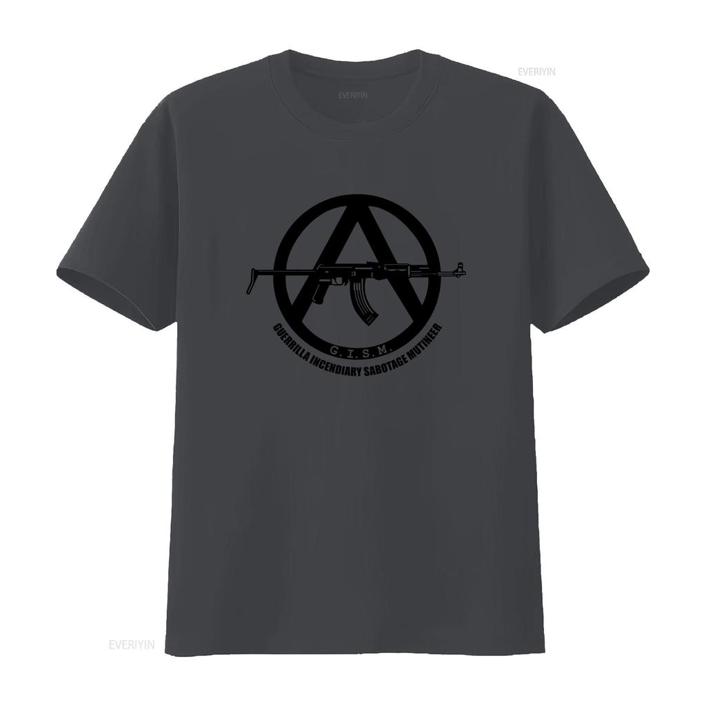 GISM Guerrilla Mutineer Thrash Hardcore Punk Rock Band T Shirt vintage Washed graphic Stretched homme Unisex streetwear
