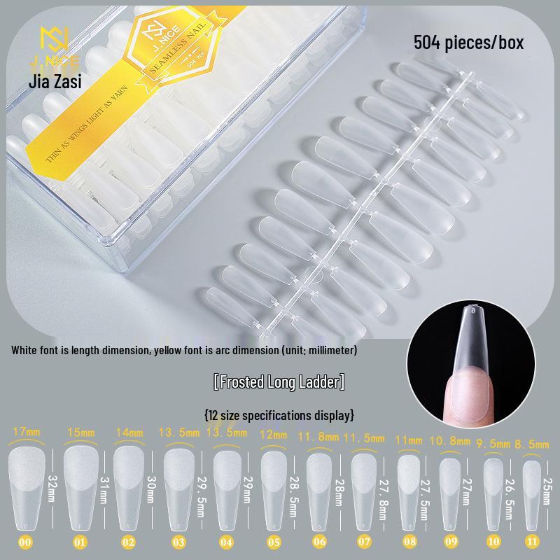 540 Ultra-Thin Transparent Half-Cover False Nail Tips - Seamless, No Carving Required