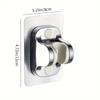 1 Adjustable Shower Head Bracket, Wall Mounted Bracket, Self-adhesive Shower Bracket, Bathroom Accessory