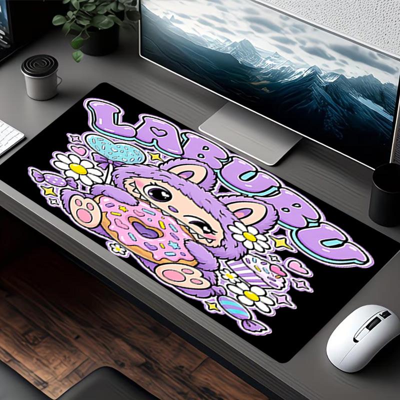 Labubu Print Mouse Pad, for Keyboard Pad Laptop PC Mat for Office Home Use, Desk Decor, Perfect Birthday Gift for Gamers