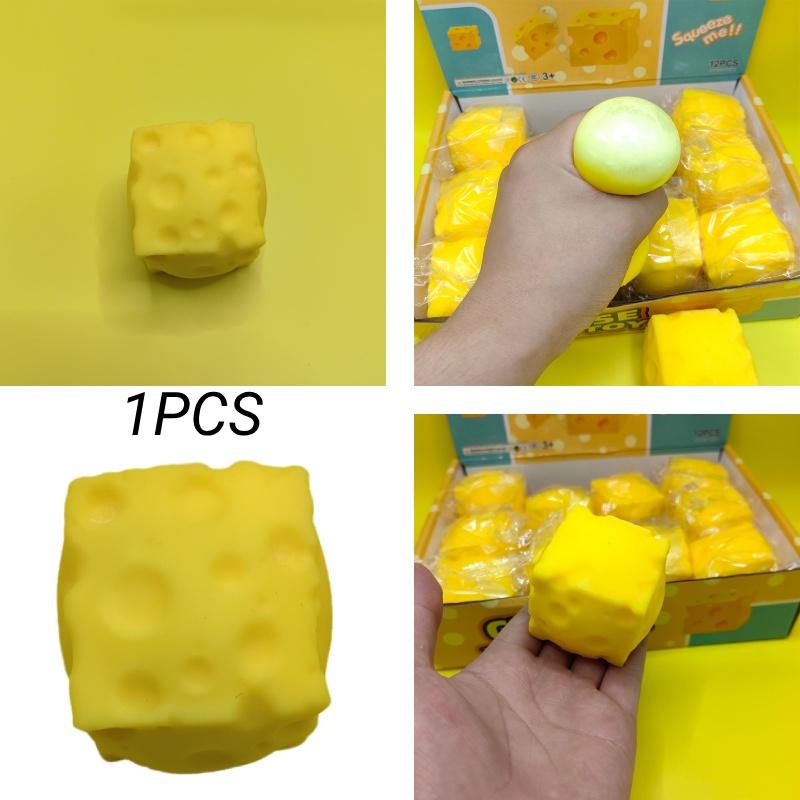 New Arrival Square Cheese Squeeze Toy For Creative Kids Wholesale Cute Simulation Cheese Blocks