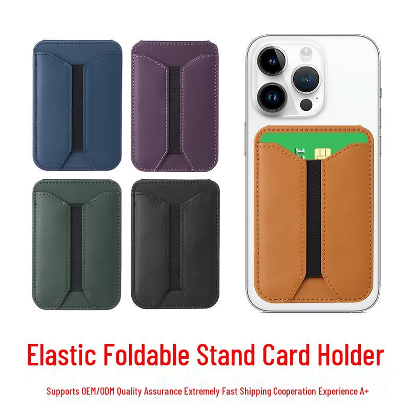 Creative MagSafe Elastic Magnetic Card Holder & Stand - Wallet Sleeve & Phone Holder for Convenient Viewing
