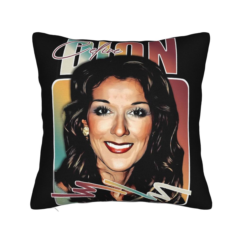 Celines Dion Pillowcase Soft Polyester Cushion Cover Decorative Throw Pillow Case Cover Home Zippered 45*45Cm