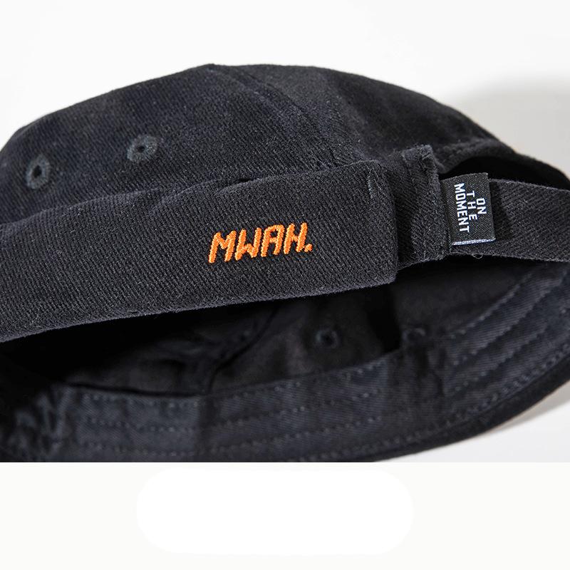 Letter Embroidery Docker Cap Without Visor Brimless Caps Solid Colors Retro Beanie Hat Adjustable Hip Hop Fashion Street