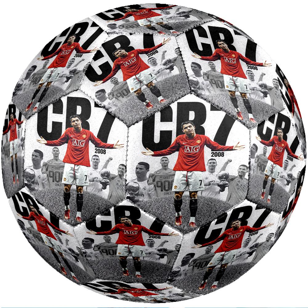 Cristiano Ronaldo Theme Soccer Ball Size 5 Soccer Ball Soft Touch Professional Training Football for Outdoor Sports