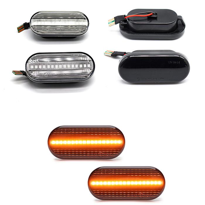2Pcs Dynamic Side Marker Turn Signal Sequential Blinker Indicator Light for Volkswagen VW Golf Golf3/4Bora Bora/Passat/Lupo/Polo