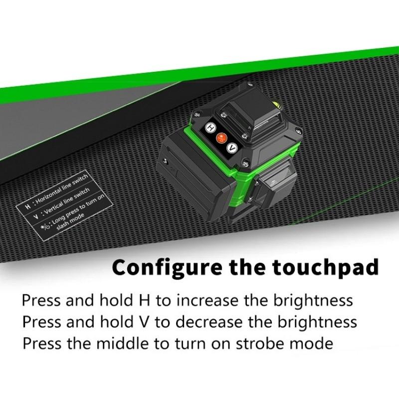 Innen-/Außenbereich Professioneller Grünlinien-Laserwasserwaage 8/12/16 Linien Hochpräzise Automatische Selbstnivellierung Messwerkzeuge