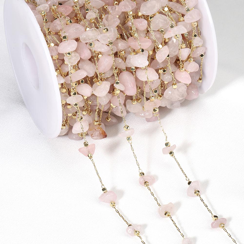 1meter Bohemian Crystal Irregular Stone Beads Beaded Chain for Handmade Bracelet Necklace Jewelry Making DIY Curtain Decoration