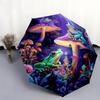 Colorful Frog pattern, automatic folding umbrella, portable and foldable design, 8 ribs, a Christmas or birthday gift.