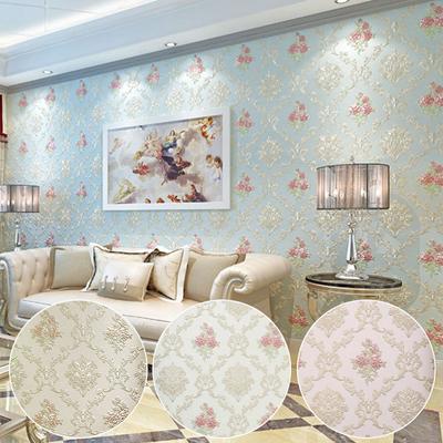 1PC Wallpaper Living Room Wall Decals Pastoral Style Wall Sticker Home Decoration Self Adhesive Bedroom Non Woven Fabric 3D
