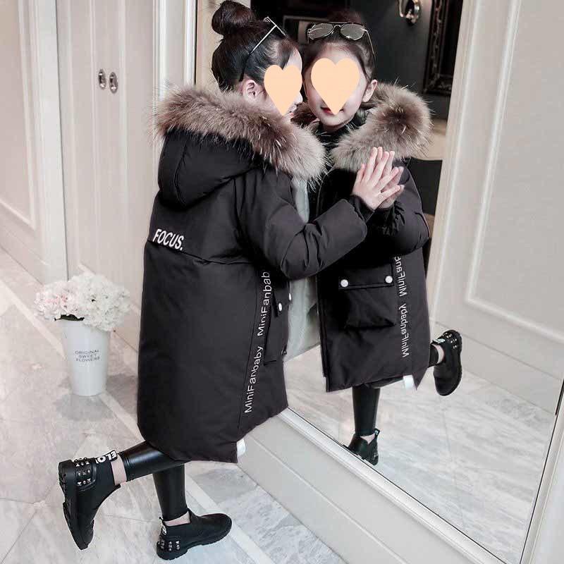 Children Girl Jacket Thick Long Winter Warm Coat Fashion Parka Hooded Outerwear Clothes Kids Girls Clothing