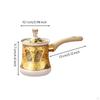 Kaffeekanne mit langem Griff im Vintage-Stil aus Edelstahl mit dekorativem Muster Teekanne 720ML