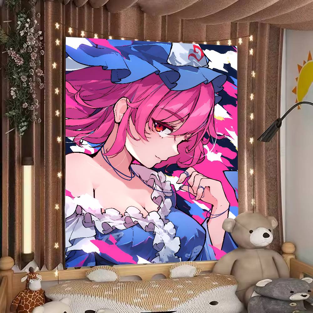 XXL Fashion Hot Popular Touhou Project Tapestry Anime Surrounding Bedroom Study Home TapestryRoom Dormitory Game Room Decoration