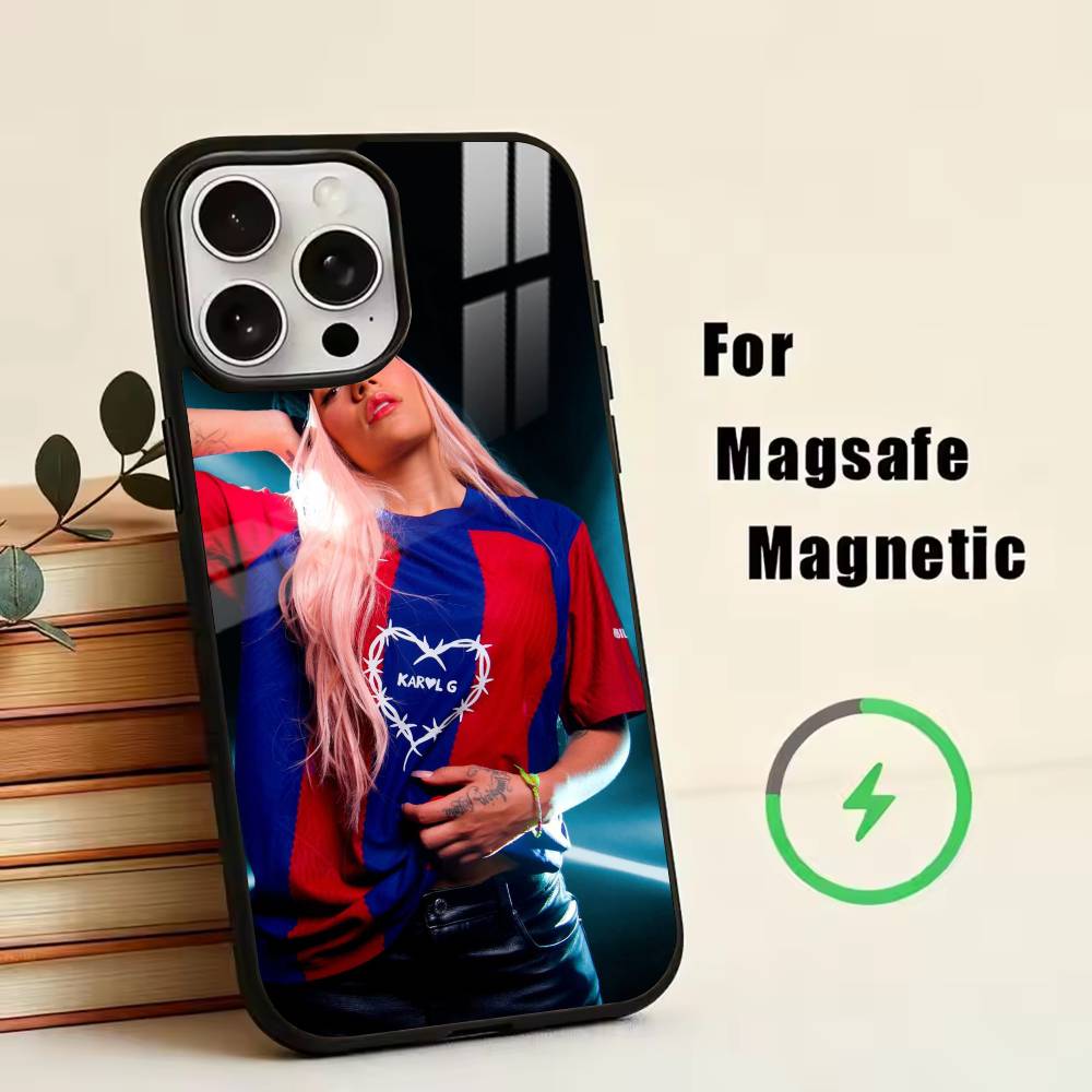 Singer K-Karol G Amargura Phone Case For iPhone17,16,15,14,13,12,11 Plus,Pro Magnetic with Magsafe Wireless Charging