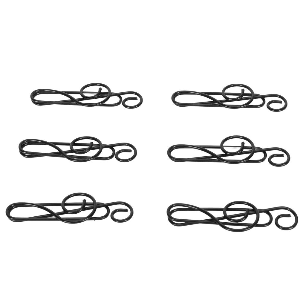 100 Pcs Note Paper Clip Black Creative Cute Music Wire Bookmark Paper Clamp Compact Portable for File Classification