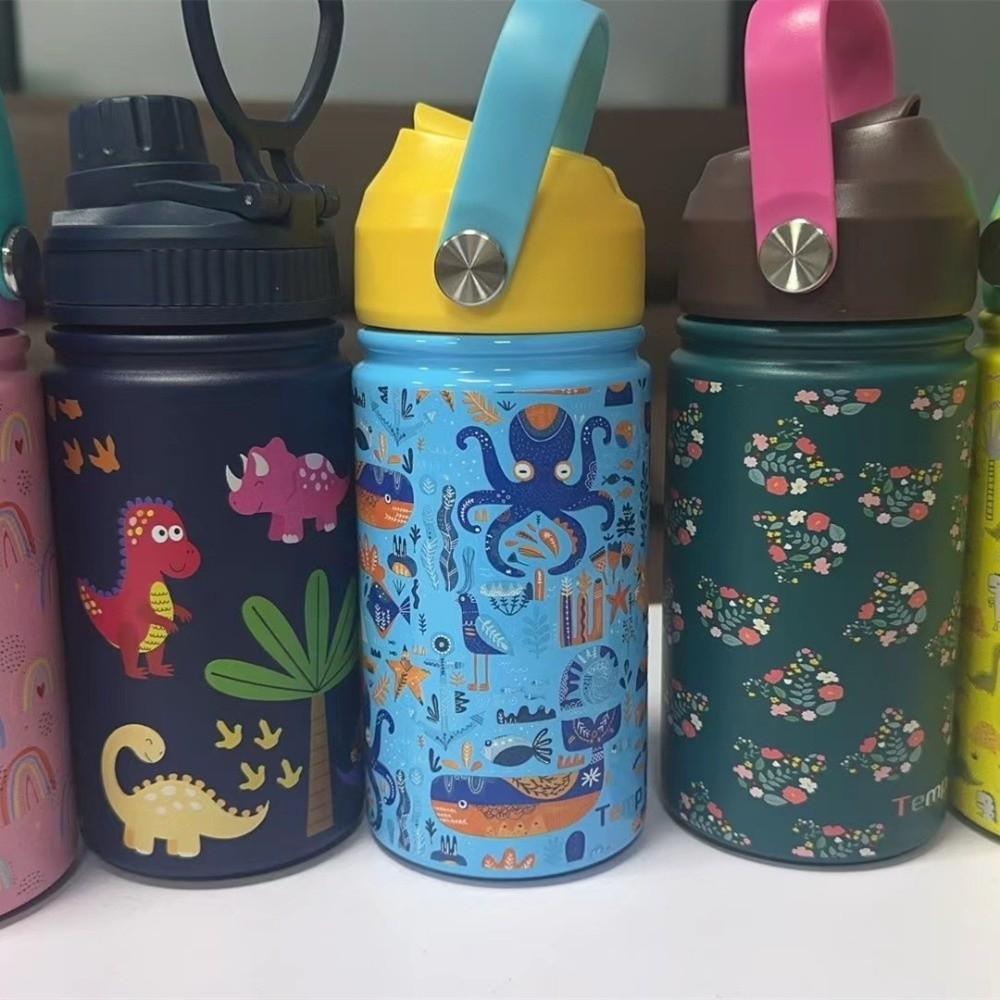 Stainless Steel Children's Water Bottle With Lid Vacuum Flask Thermo Cup  Milk Container