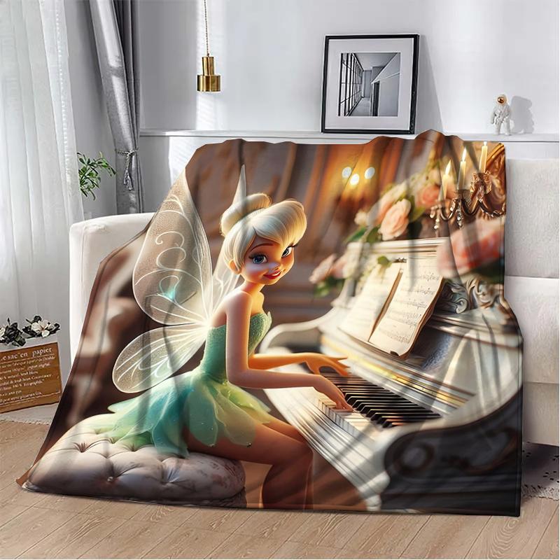 31 Style Disney Tinker Bell Printed Kids Blanket Soft and Warm Bedding for Bed Sofa Outdoor Travel Picnic Cover Blanket Gift Art