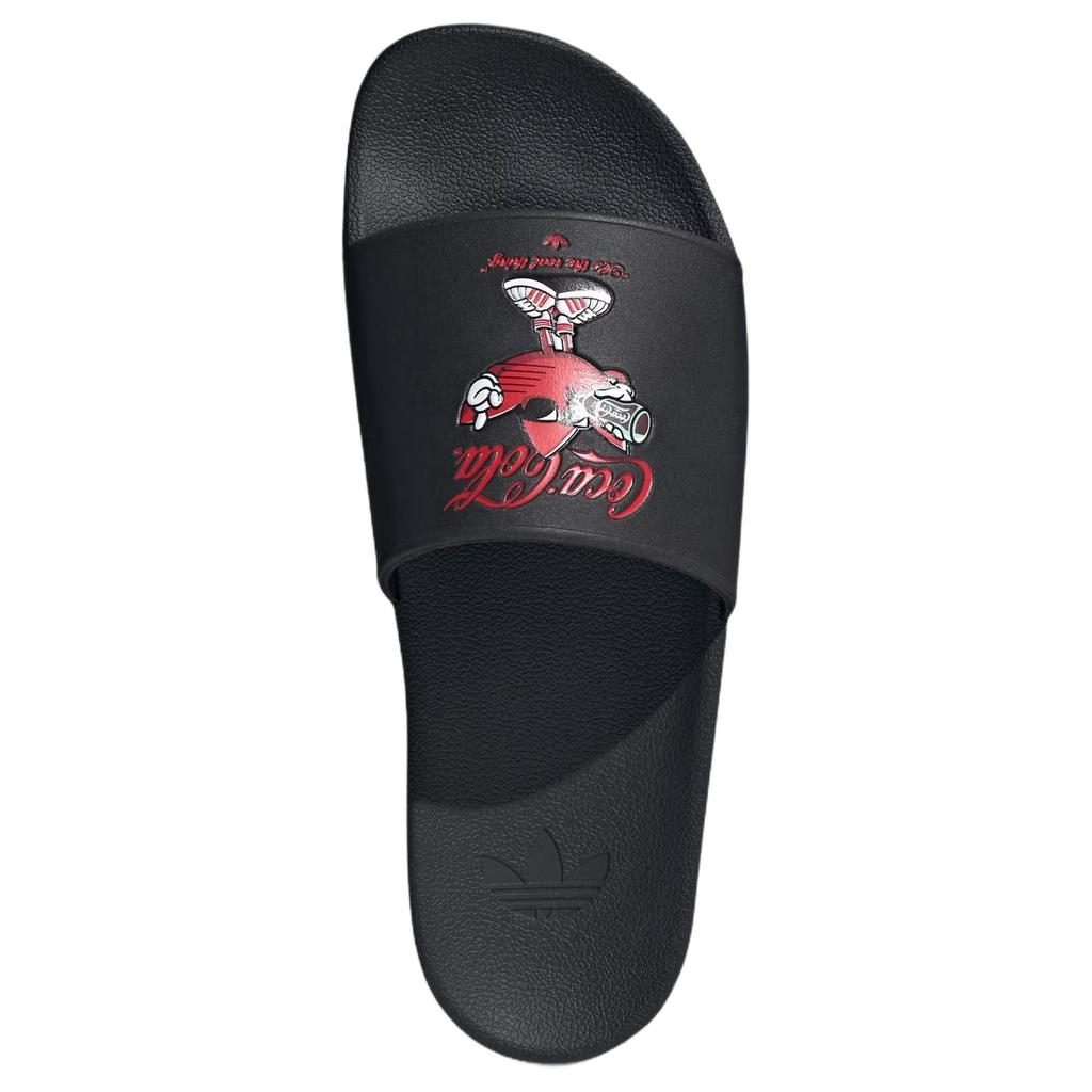 Adidas Originals × Coca-Cola Adilette Comfortable Slide Sandals Unisex Footwear Black Red KH6902