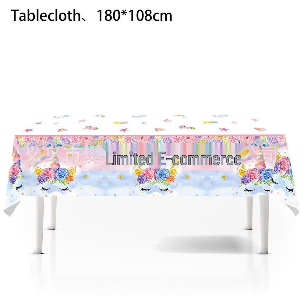 Unicorn Kids Birthday Party Disposable Tableware Set
